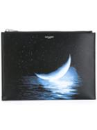 Saint Laurent - Printed Clutch - Men - Calf Leather - One Size, Black, Calf Leather