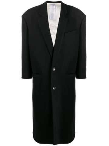 Magliano Structured Shoulders Single-breasted Coat - Black