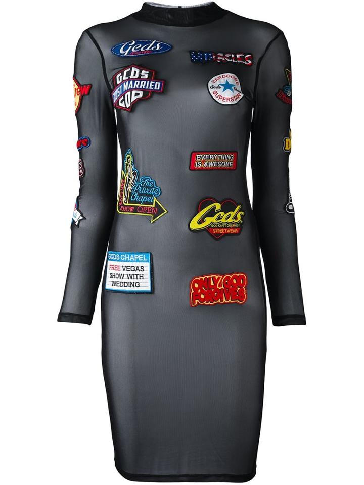 Gcds Sheer Branded Dress