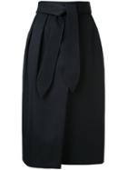 Estnation Tie Waist Midi Skirt - Black