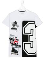 John Galliano Kids Printed T-shirt, Boy's, Size: 14 Yrs, White