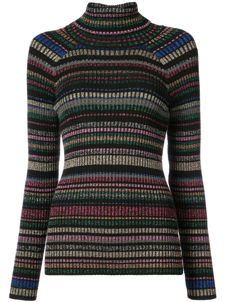 Milly Glitter Rainbow Striped Sweater - Multicolour