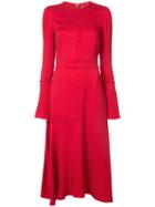 Prabal Gurung Graphic Blocking Flare Dress - Red