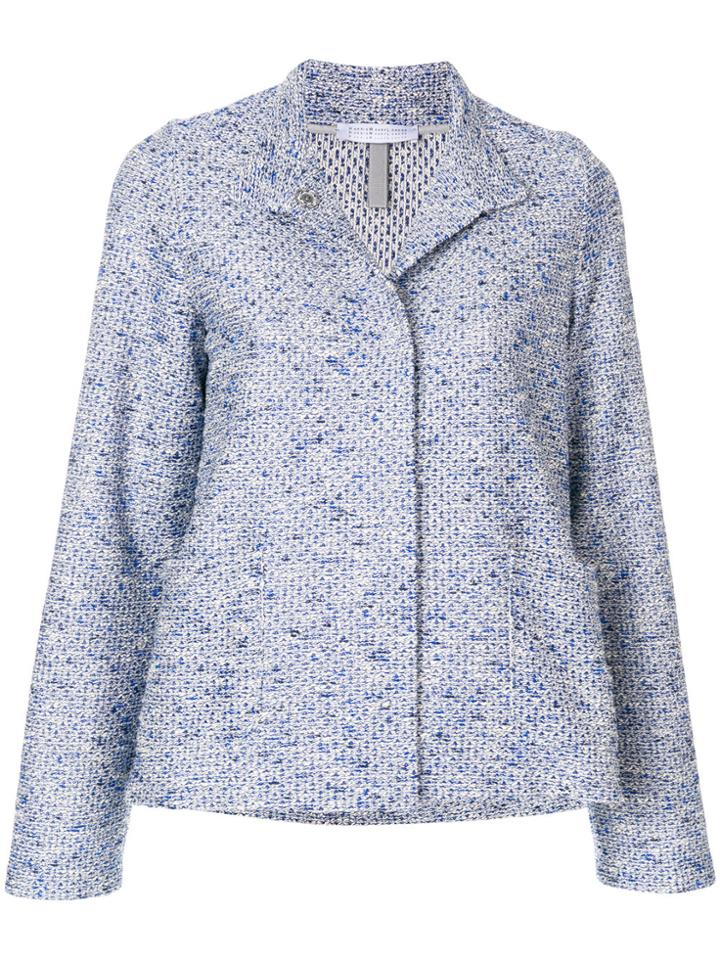 Harris Wharf London Double-breasted Tweed Jacket - Blue