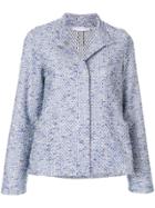 Harris Wharf London Double-breasted Tweed Jacket - Blue