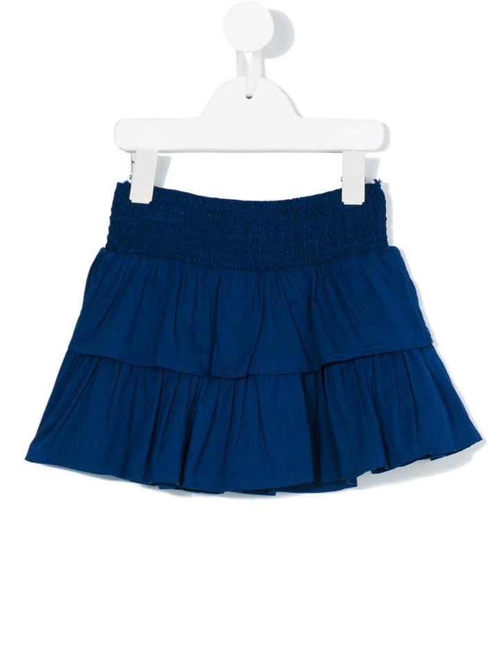 Maan - Ruffled Skirt - Kids - Cotton - 2 Yrs, Blue