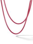 David Yurman 14kt Rose Gold Accented Dy Bel Aire Chain Necklace -