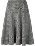 Ultràchic Pied De Poule Skirt, Women's, Size: 44, White, Polyester/spandex/elastane/wool