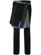 Sacai Layered Front Tapered Trousers - Blue