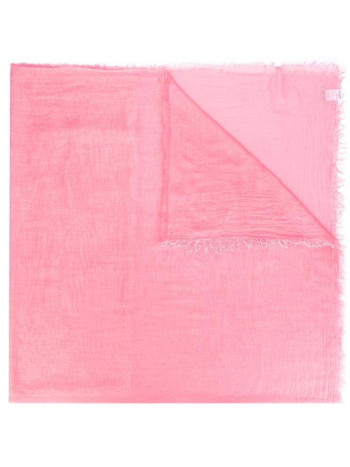 Faliero Sarti Raw Edge Scarf, Women's, Pink/purple, Silk/modal