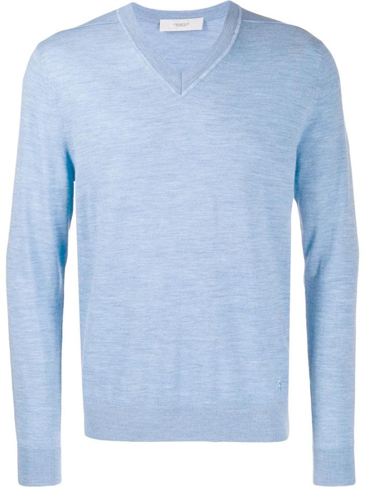 Pringle Of Scotland Slim-fit Knit Sweater - Blue