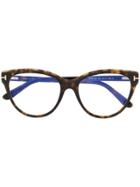 Tom Ford Eyewear Ft5618b Round-frame Glasses - Brown