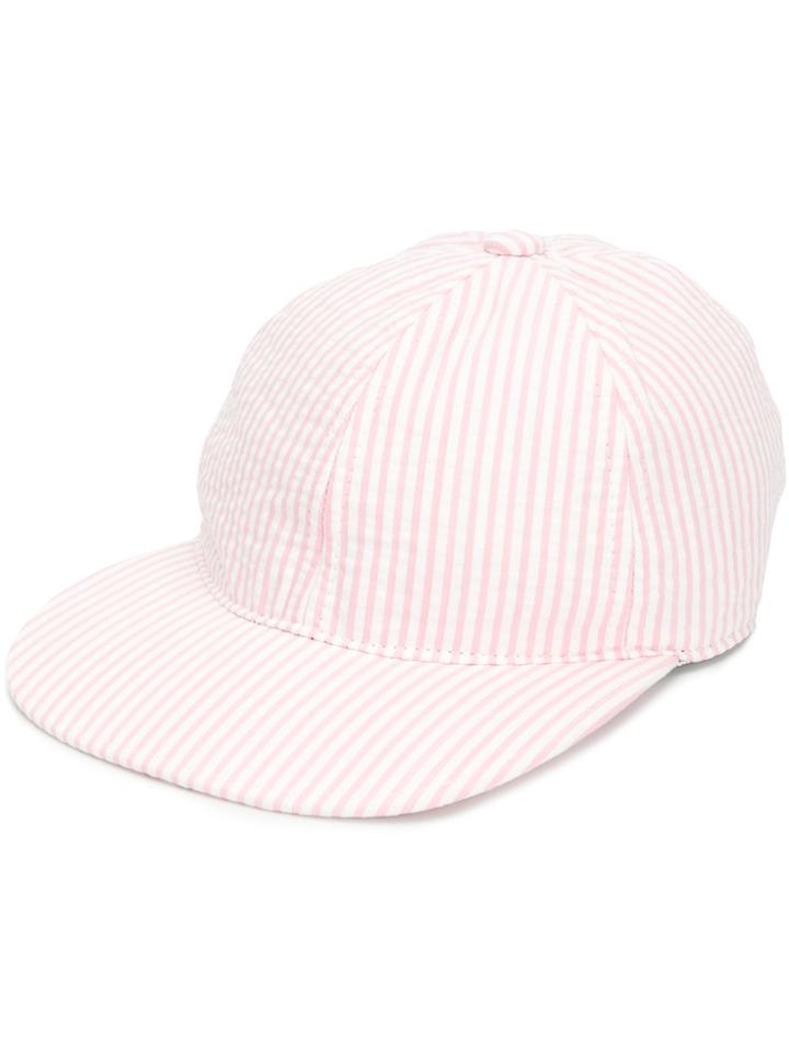 Thom Browne Seersucker Cap - Pink & Purple
