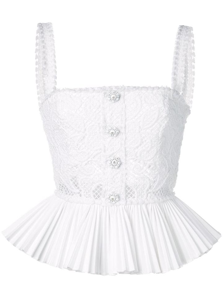 Alexis Azra Crochet Top - White