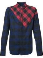 Mostly Heard Rarely Seen Mixed Plaid Shirt - Blue