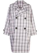 Opening Ceremony Oversized Plaid Trench - Pink