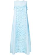 Paskal Ruffled Detail Dress, Women's, Size: Small, Blue, Cotton/polyester