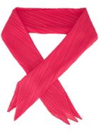 Pleats Please By Issey Miyake Pleated Scarf, Women's, Red, Polyester