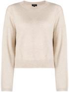 Theory Knitted Slouchy Jumper - Nude & Neutrals