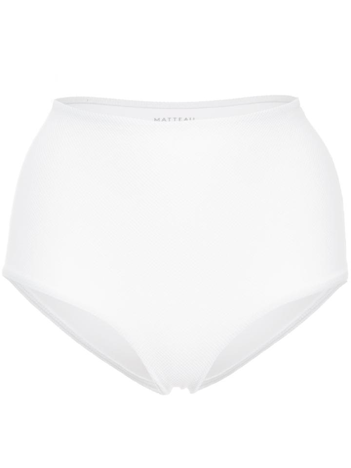 Matteau High Waisted Bikini Bottoms - White
