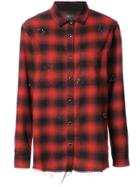 Amiri Crystal Checked Flannel Shirt - Red