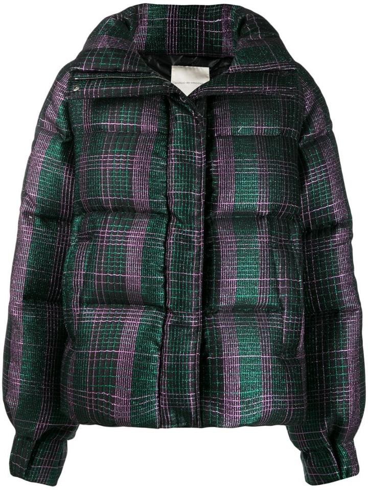 Marco De Vincenzo Hooded Zipped Padded Jacket - Green