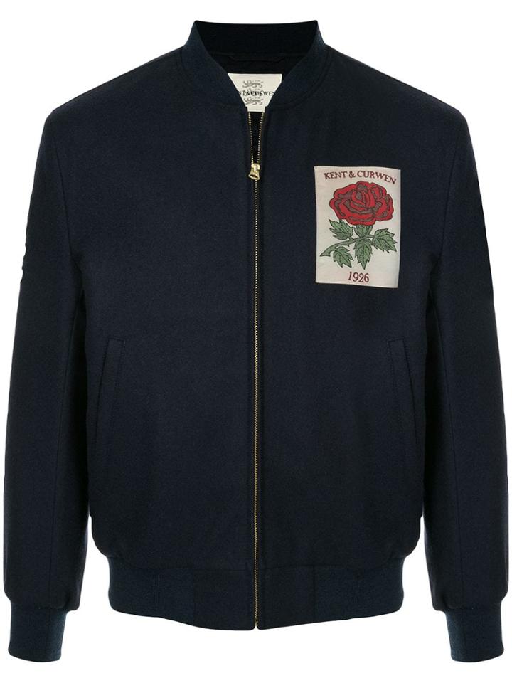 Kent & Curwen Logo Bomber Jacket - Black