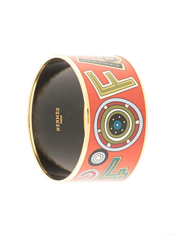 Hermès Pre-owned Enamel Cloisonne Ware Bangle - Orange