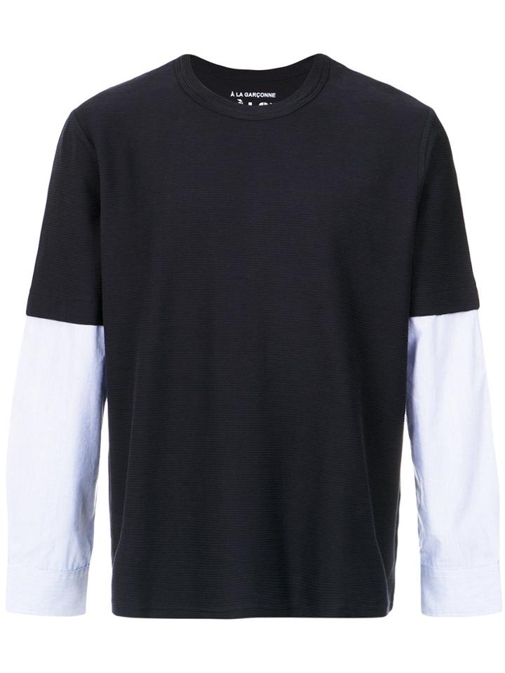 À La Garçonne Layered Long Sleeves T-shirt - Blue