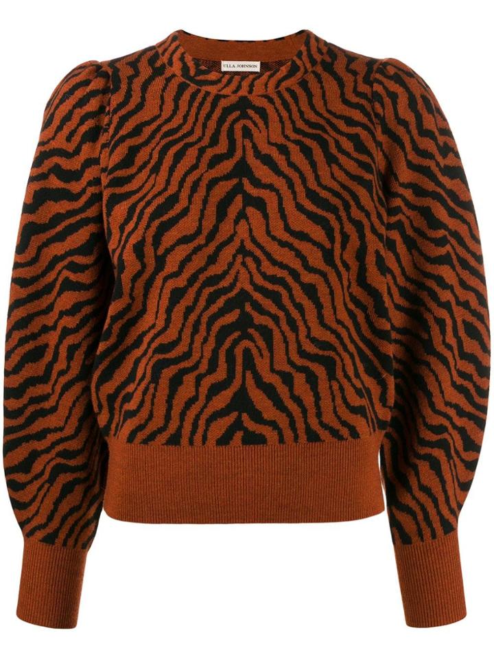 Ulla Johnson Tiger Stripe Knit Jumper - Brown