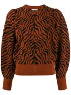Ulla Johnson Tiger Stripe Knit Jumper - Brown