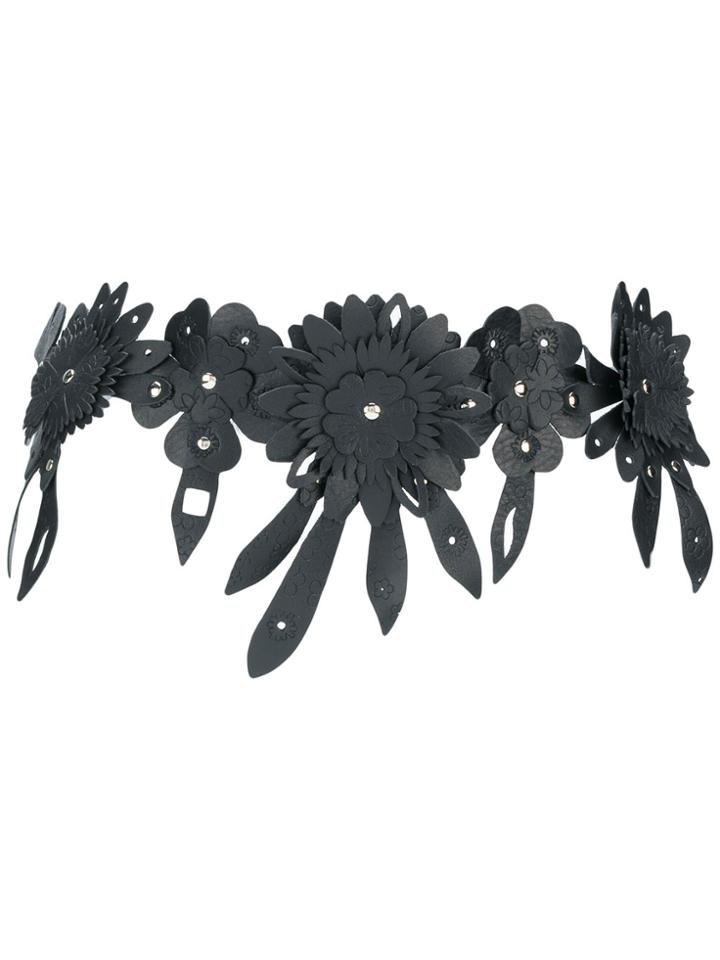 P.a.r.o.s.h. Floral Belt - Black