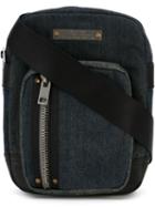 Diesel Gear Cross Shoulder Bag, Men's, Blue, Cotton