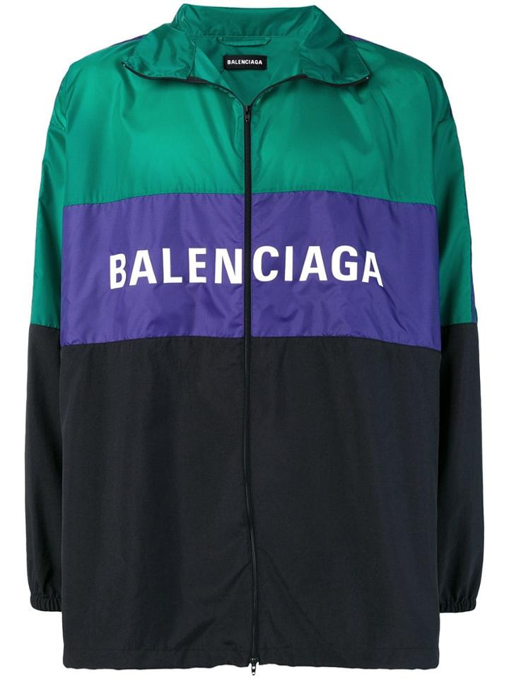 Balenciaga Nylon Tracksuit Jacket - Green