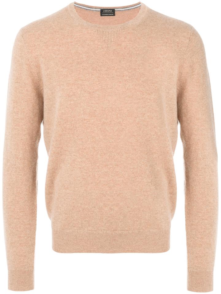 Z Zegna Knitted Jumper - Nude & Neutrals