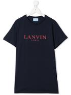 Lanvin Enfant Logo Print T-shirt - Blue