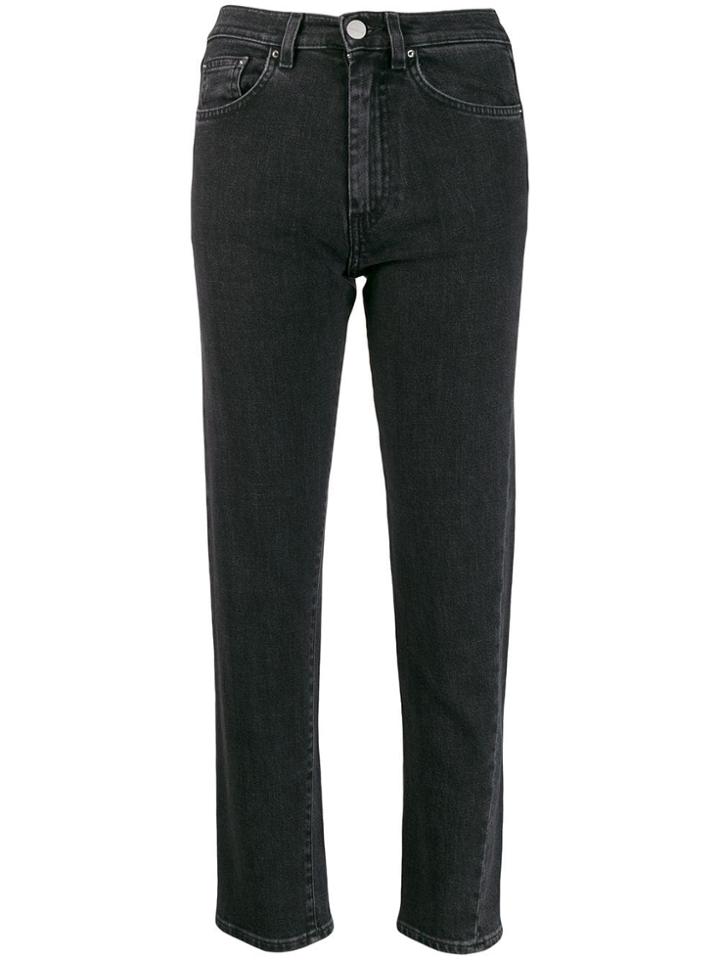 Toteme Straight Cropped Jeans - Grey