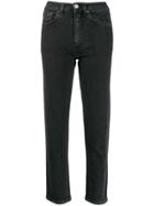 Toteme Straight Cropped Jeans - Grey