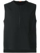 Barena Zip Front Vest Gillet - Black