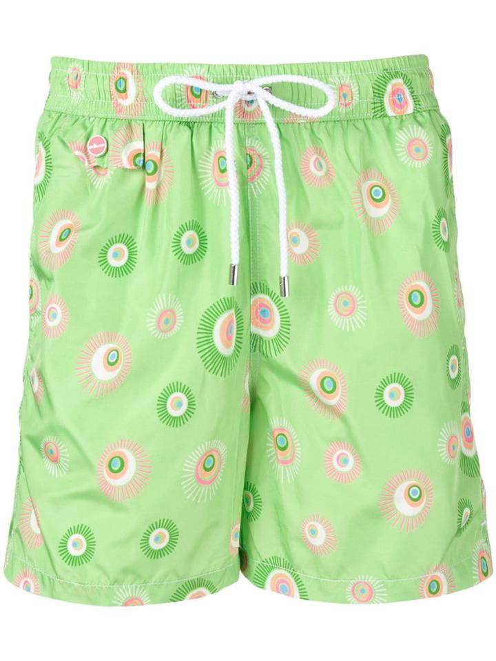 Kiton Printed Swimming Shorts - Green