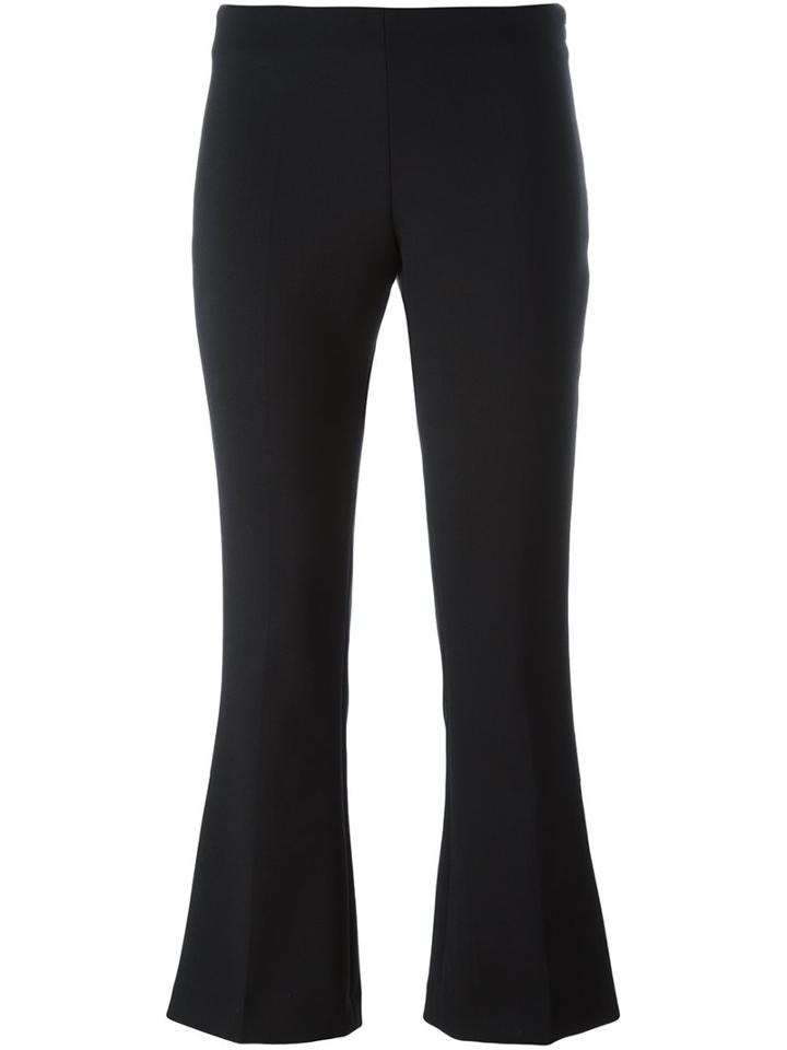 Erika Cavallini Cropped Trousers, Women's, Size: 44, Black, Polyester/spandex/elastane/virgin Wool