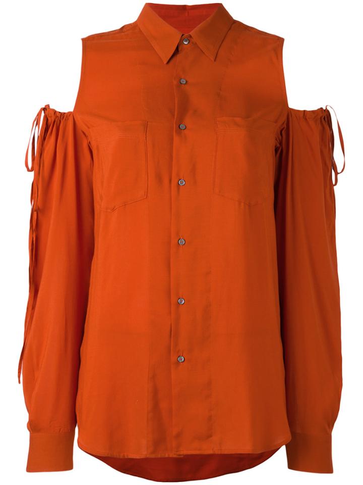 A.f.vandevorst Cold Shoulder Blouse - Yellow & Orange