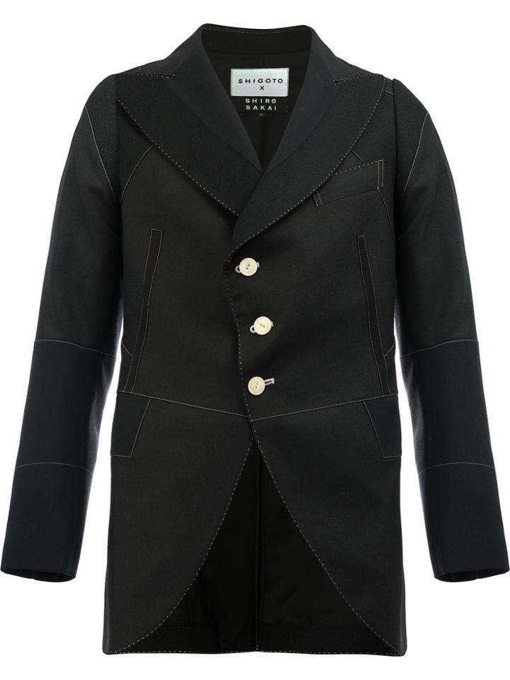 Shiro Sakai Shigoto X Shiro Sakai Panelled Jacket - Black