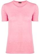 Joseph Short-sleeve Fitted Sweater - Pink