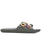 Christopher Kane Embellished Slides - Black