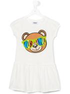 Moschino Kids Teddy Bear Dress, Girl's, Size: 6 Yrs, White