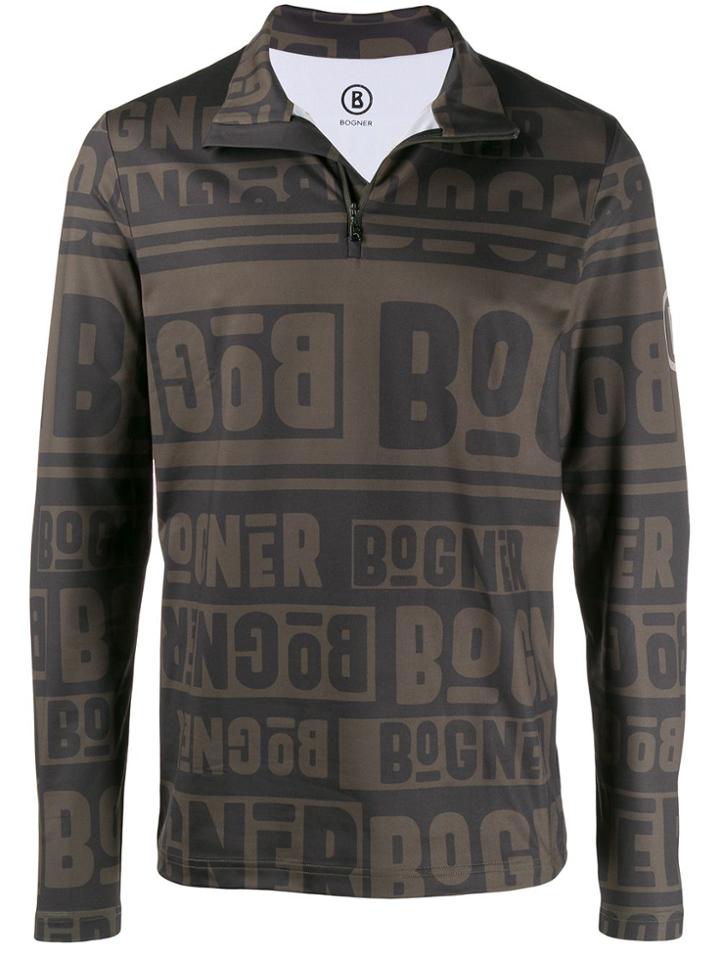 Bogner All-over Logo Print Top - Green