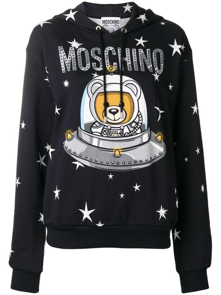 Moschino Space Teddy Hooded Sweater - Black
