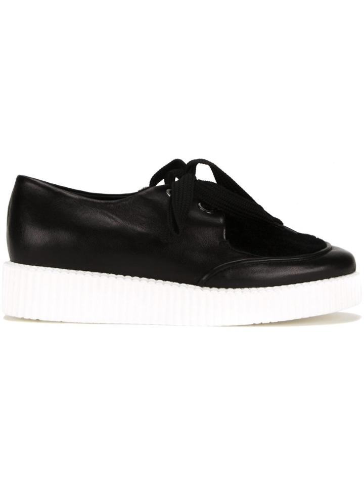 Joshua Sanders Panelled Lace-up Shoes - Black