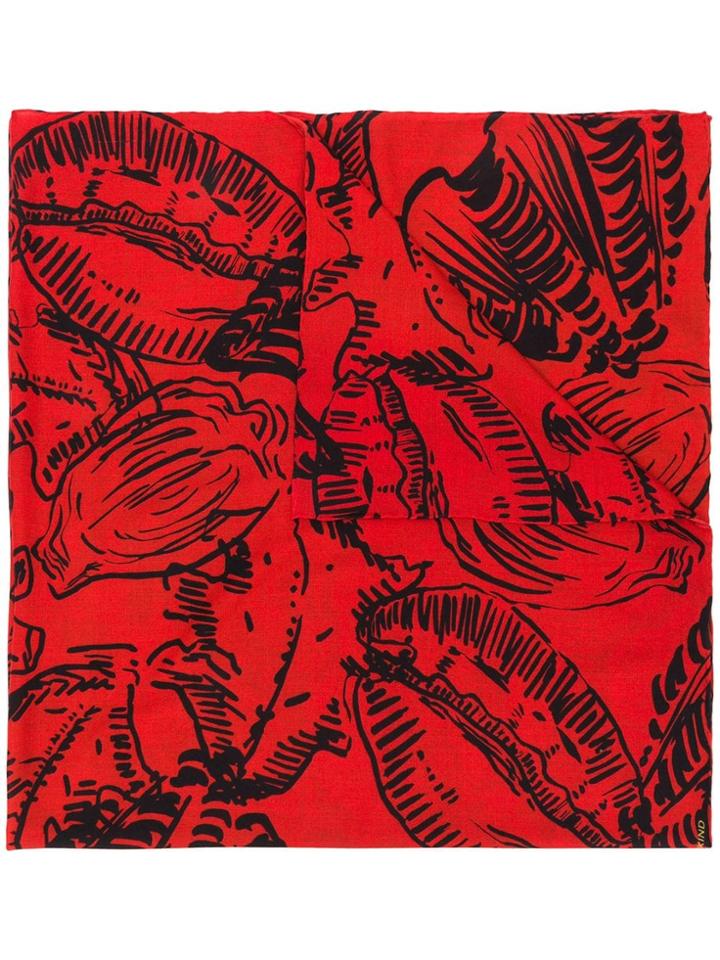 Wunderkind Printed Scarf - Red